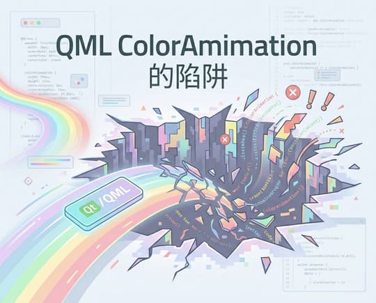 QML ColorAnimation 的陷阱：为什么不能同时动画颜色和透明度？